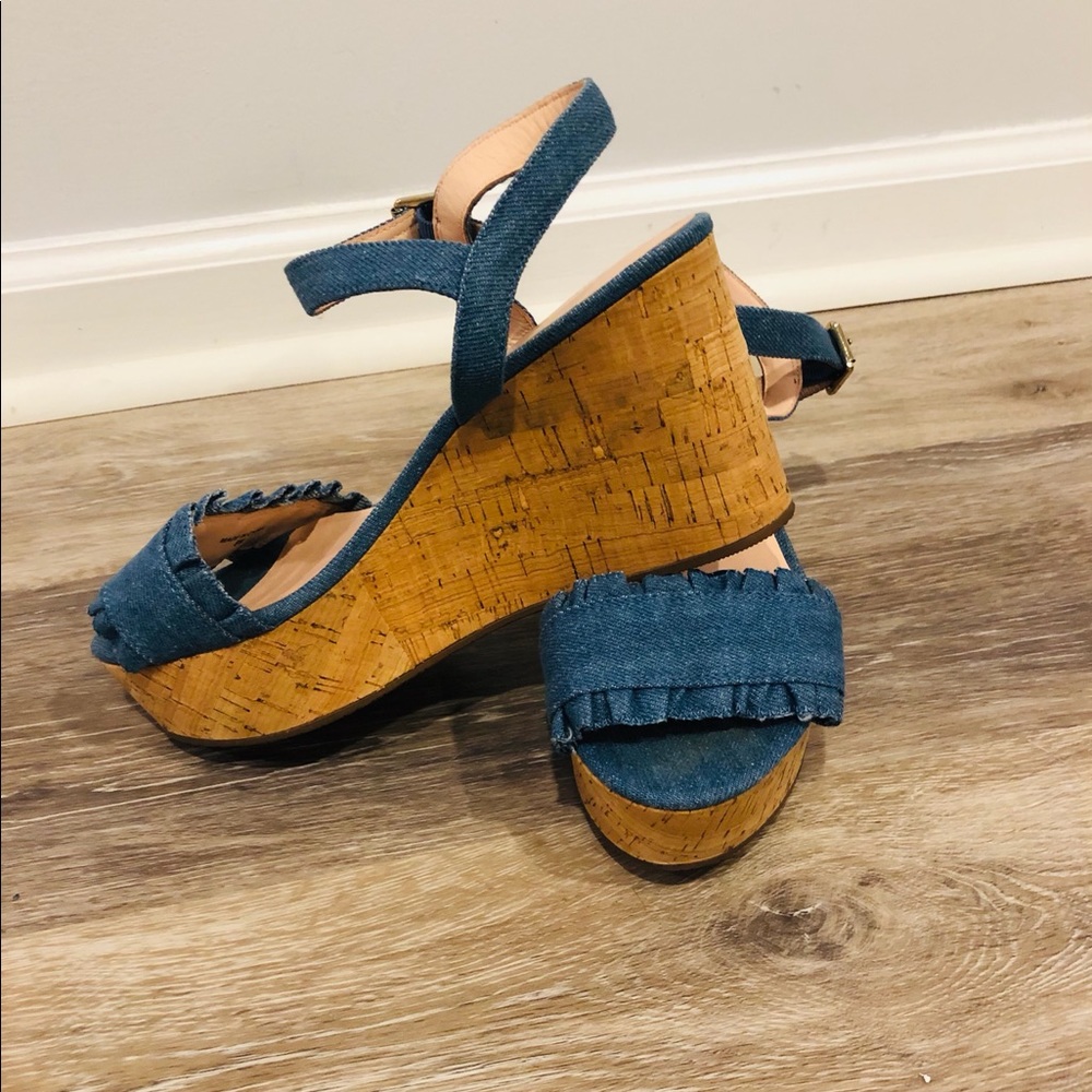 Kate Spade Denim platform sandals